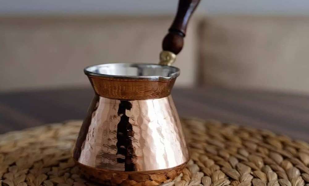 قهوه جوش دستی مسی مناسب استفاده بدون تجهیزات برقی